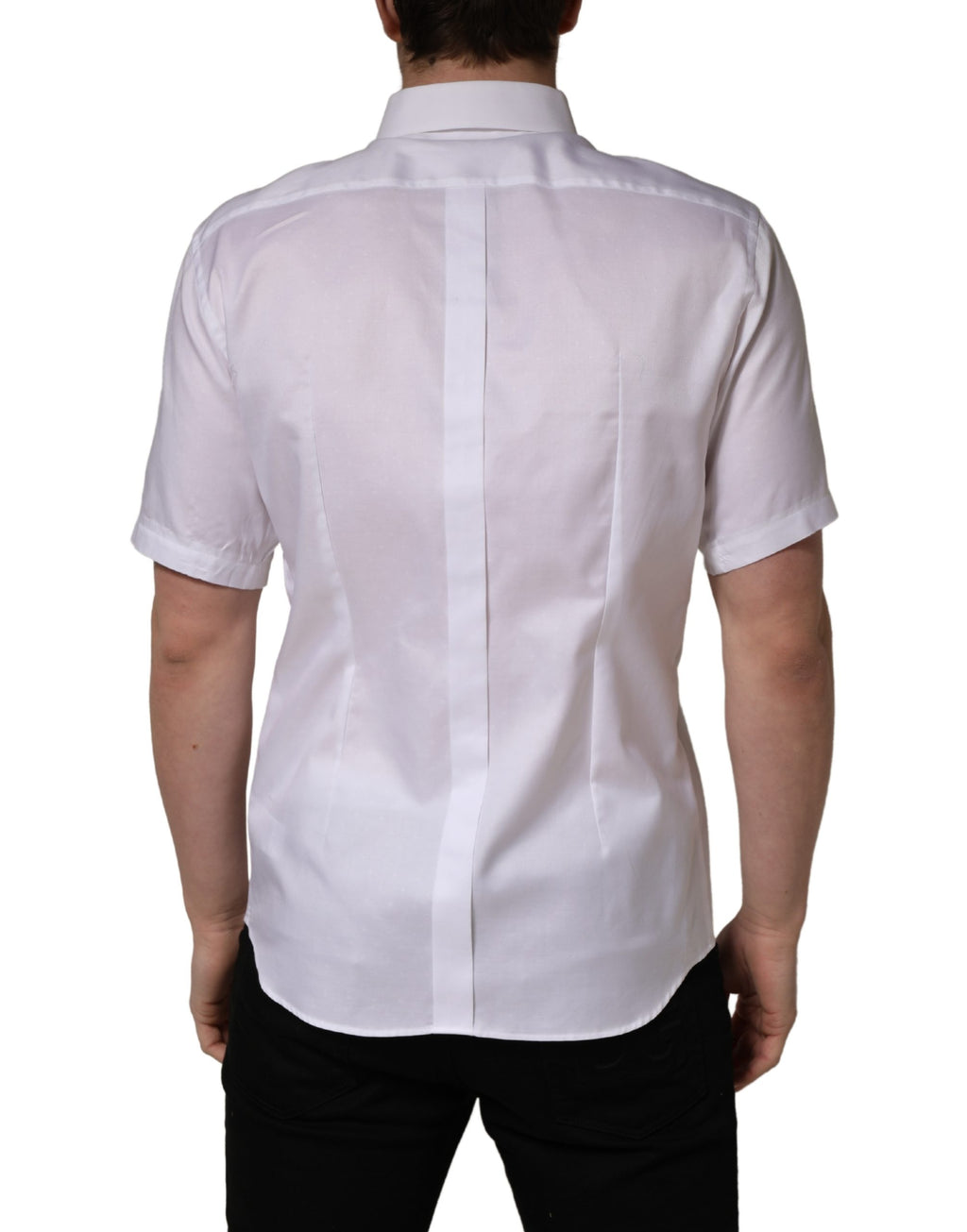 White Cotton Short Sleeves Button Down Shirt