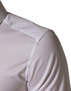 White Cotton Short Sleeves Button Down Shirt