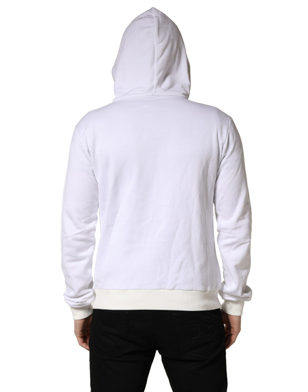White Sacred Heart Hooded Sweatshirt Sweater