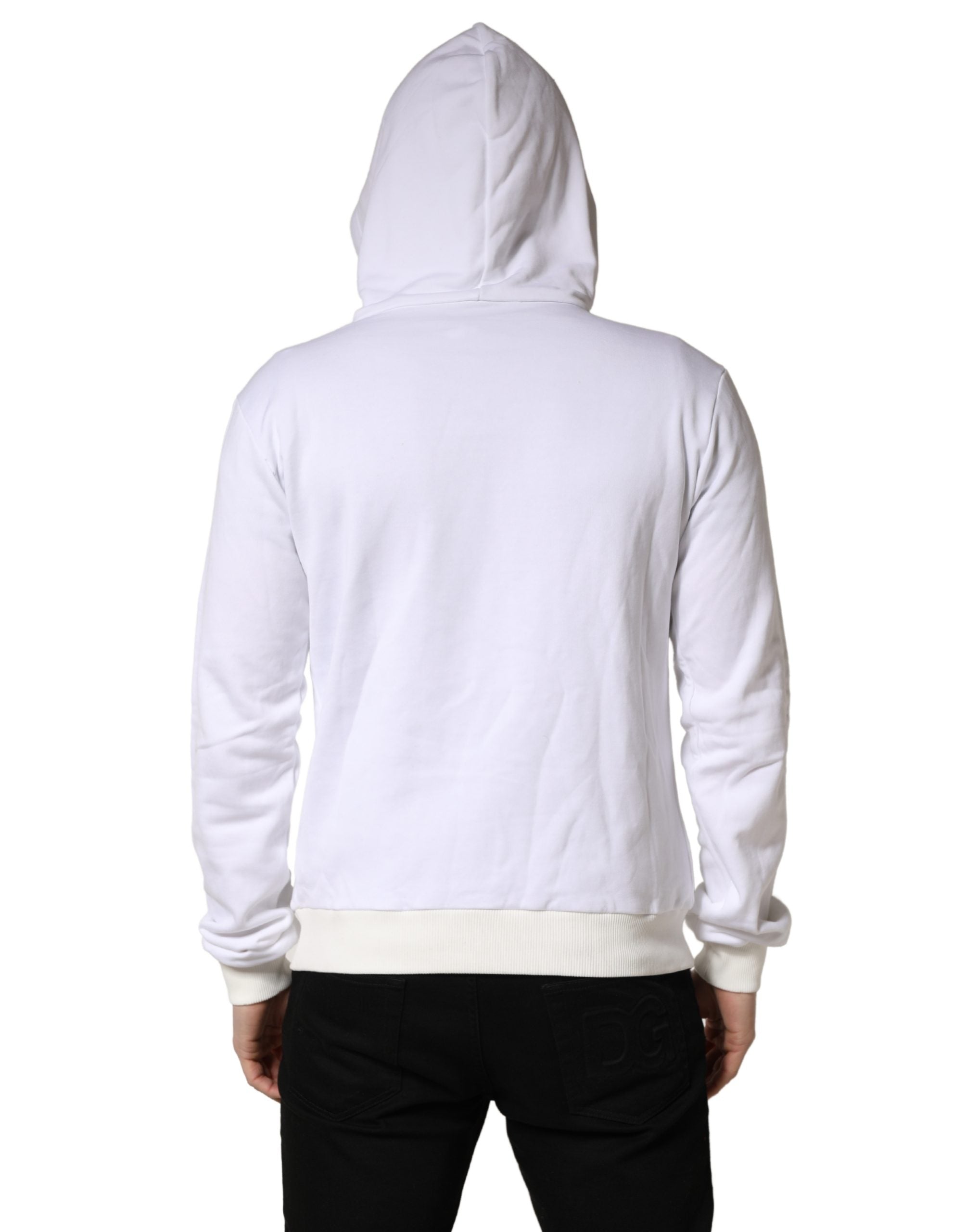 White Sacred Heart Hooded Sweatshirt Sweater
