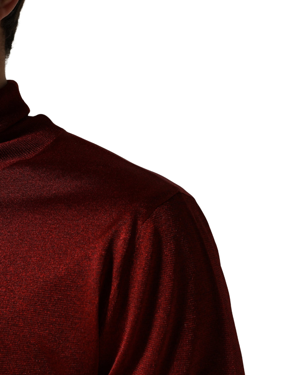 Red Long Sleeve TurtleNeck Pullover Sweater
