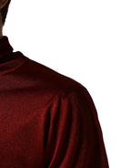 Red Long Sleeve TurtleNeck Pullover Sweater