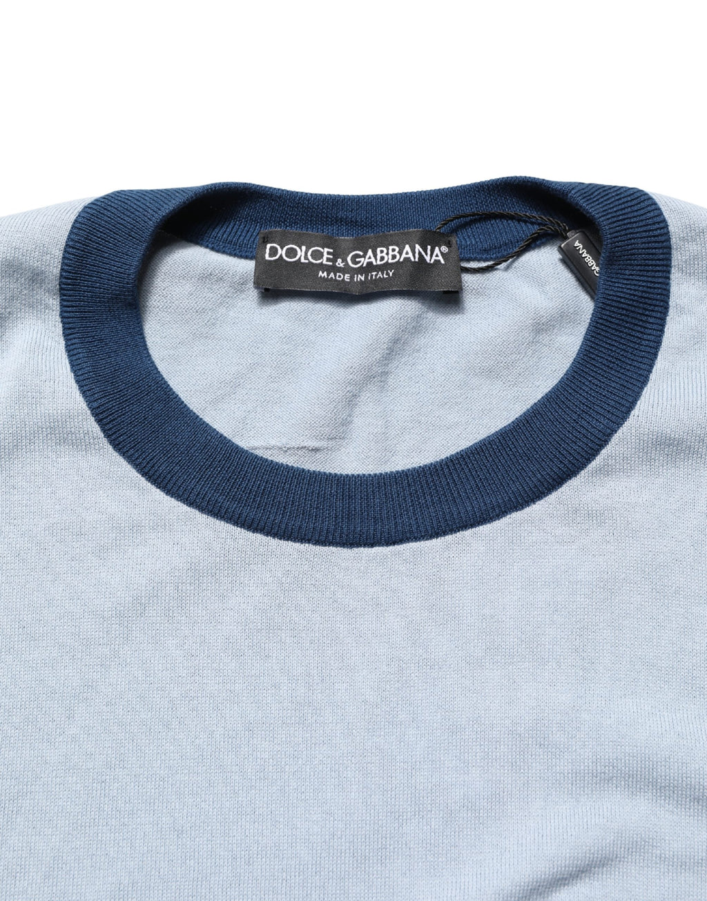 Blue Long Sleeves Crew Neck Pullover Sweater