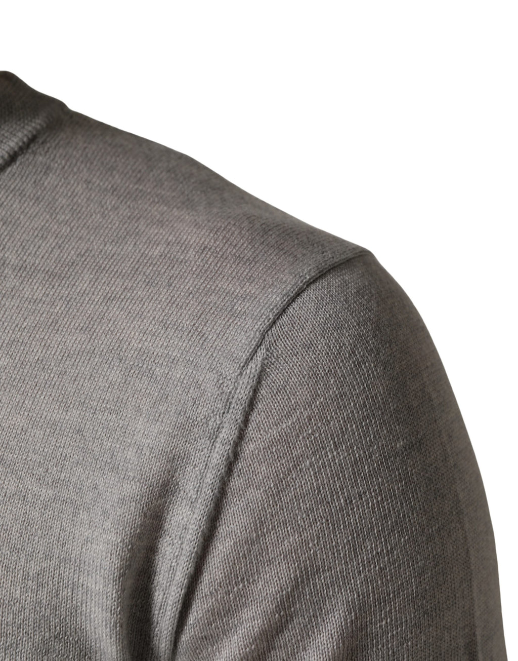 Gray Long Sleeves Crew Neck Pullover Sweater