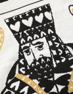 Black King Of Hearts Men Crew Neck Pullover Sweater