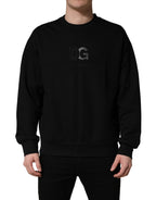 Black Cotton DG Men CrewNeck Pullover Sweater