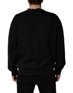 Black Cotton DG Men CrewNeck Pullover Sweater