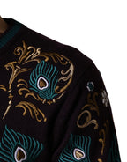 Bordeaux Cashmere Crown Embroidered Sweater