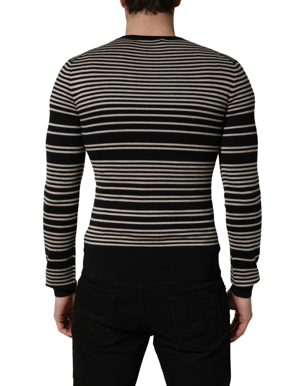 Multicolor Cashmere Striped CrewNeck Sweater