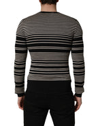 Multicolor Cashmere Striped CrewNeck Sweater