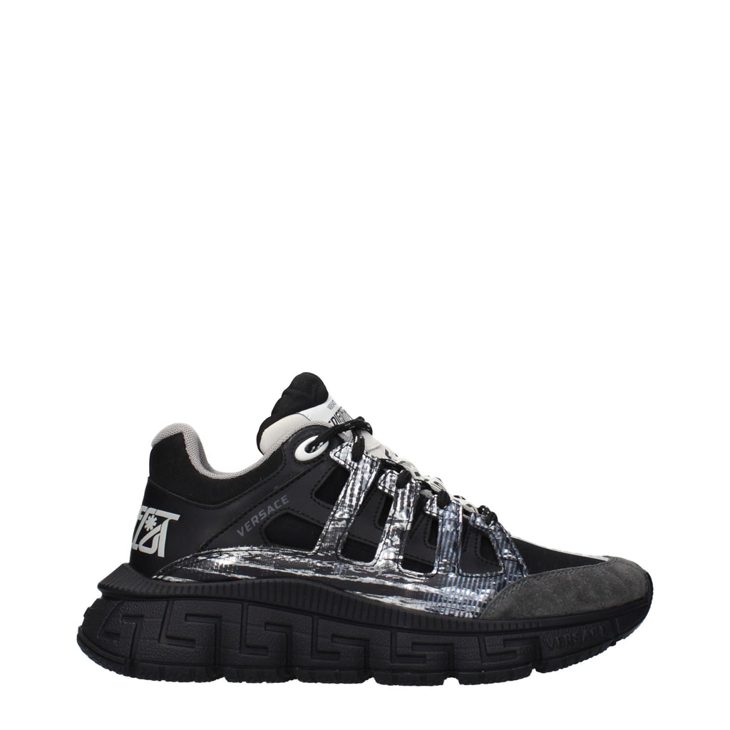 Black Fabric Athletic Sneakers