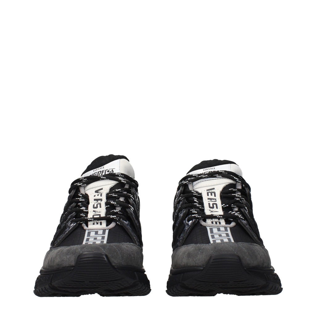 Black Fabric Athletic Sneakers