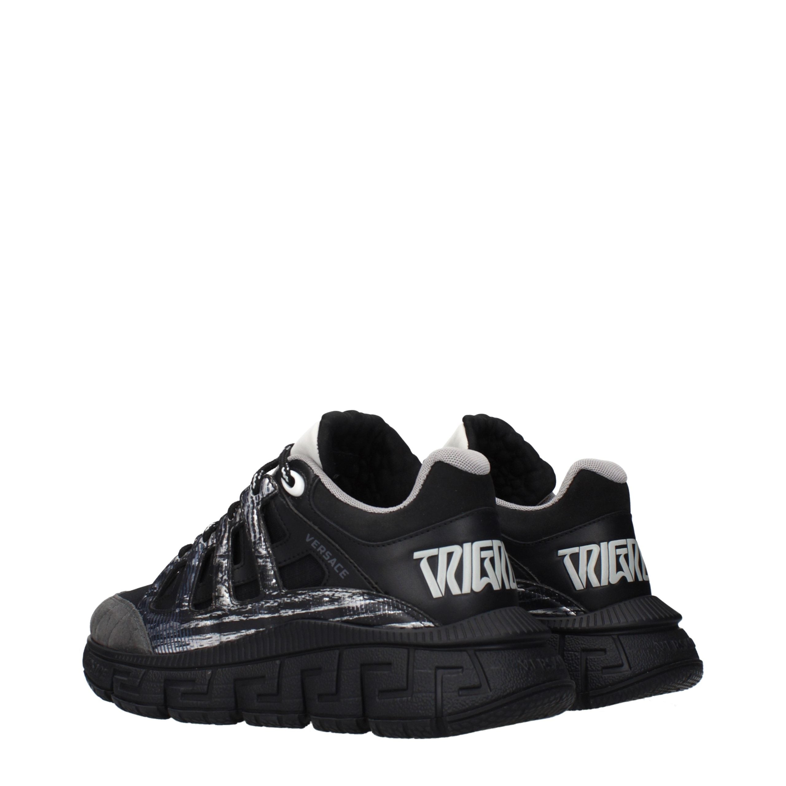 Black Fabric Athletic Sneakers