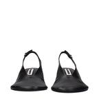 Black Leather High Heel Pumps