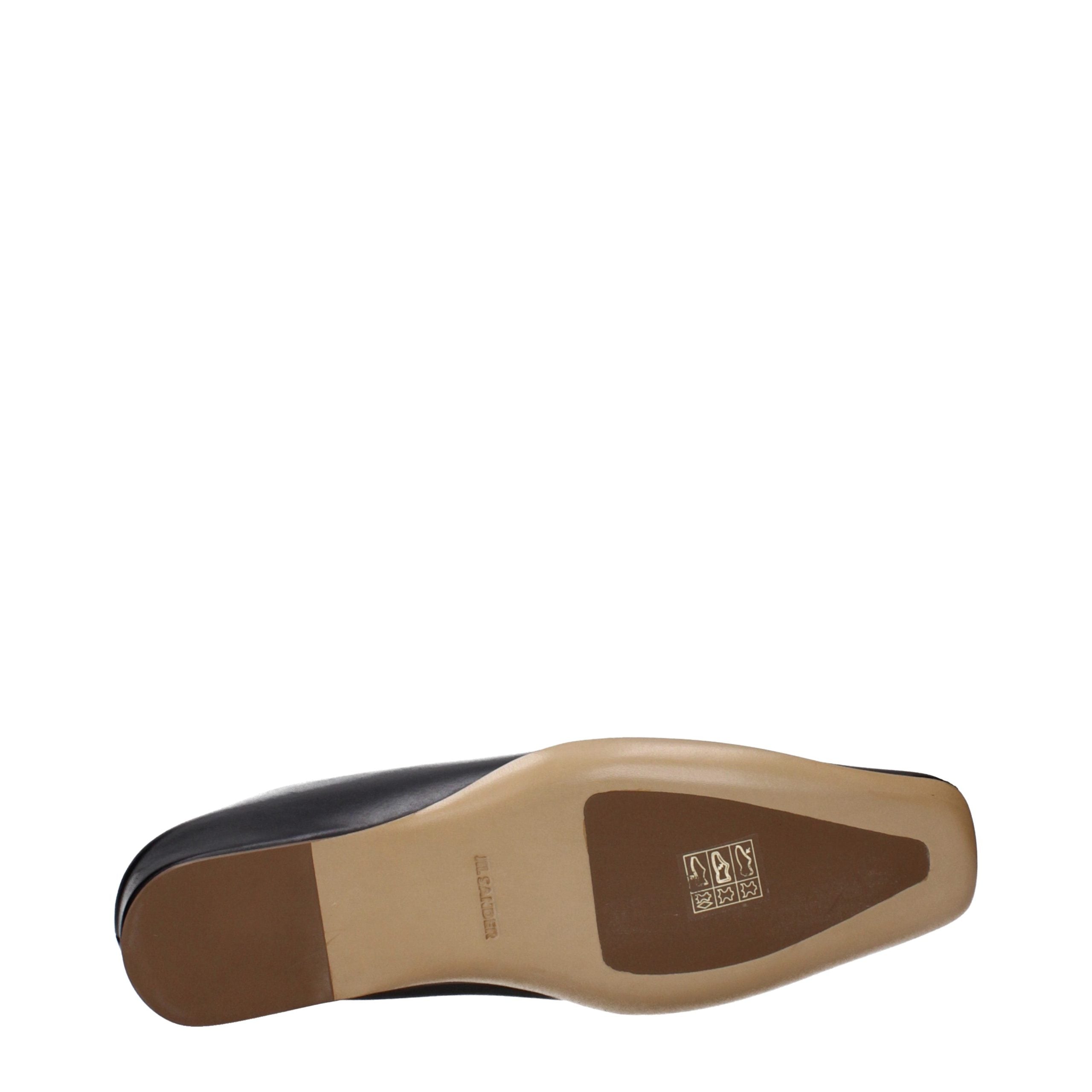 Black Leather Slippers