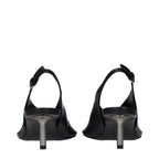 Black Leather High Heel Pumps