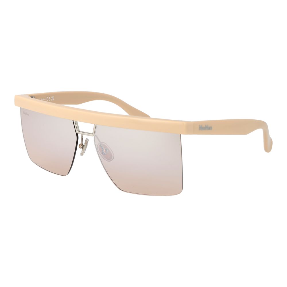 Beige Plastic Sunglasses