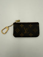 LOUIS VUITTON Monogram Coin Purse Card Holder with Chain