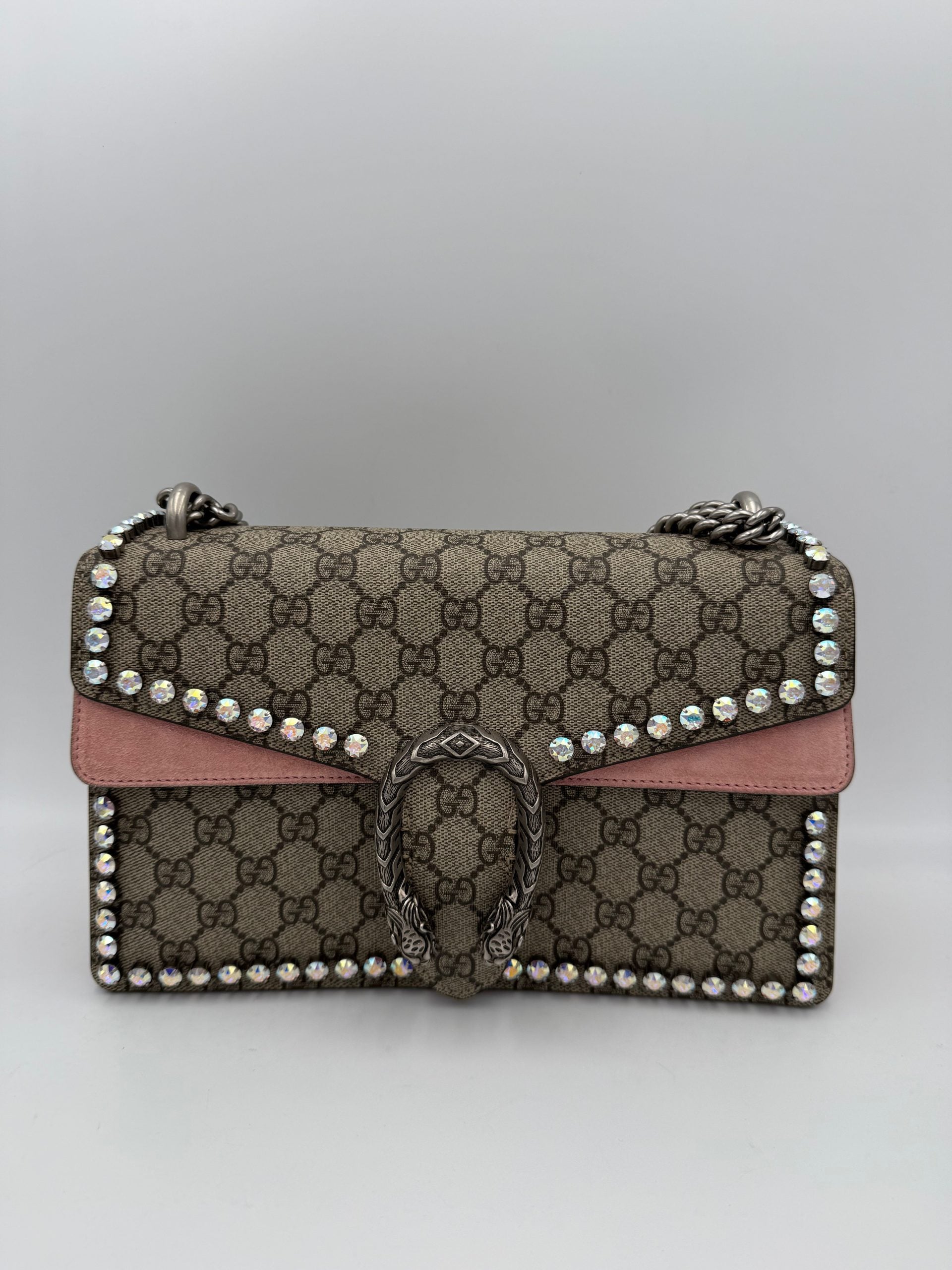 GUCCI DIONYSUS GG Supreme with Diamantes Handbag