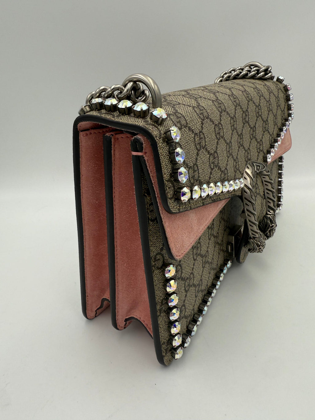 GUCCI DIONYSUS GG Supreme with Diamantes Handbag