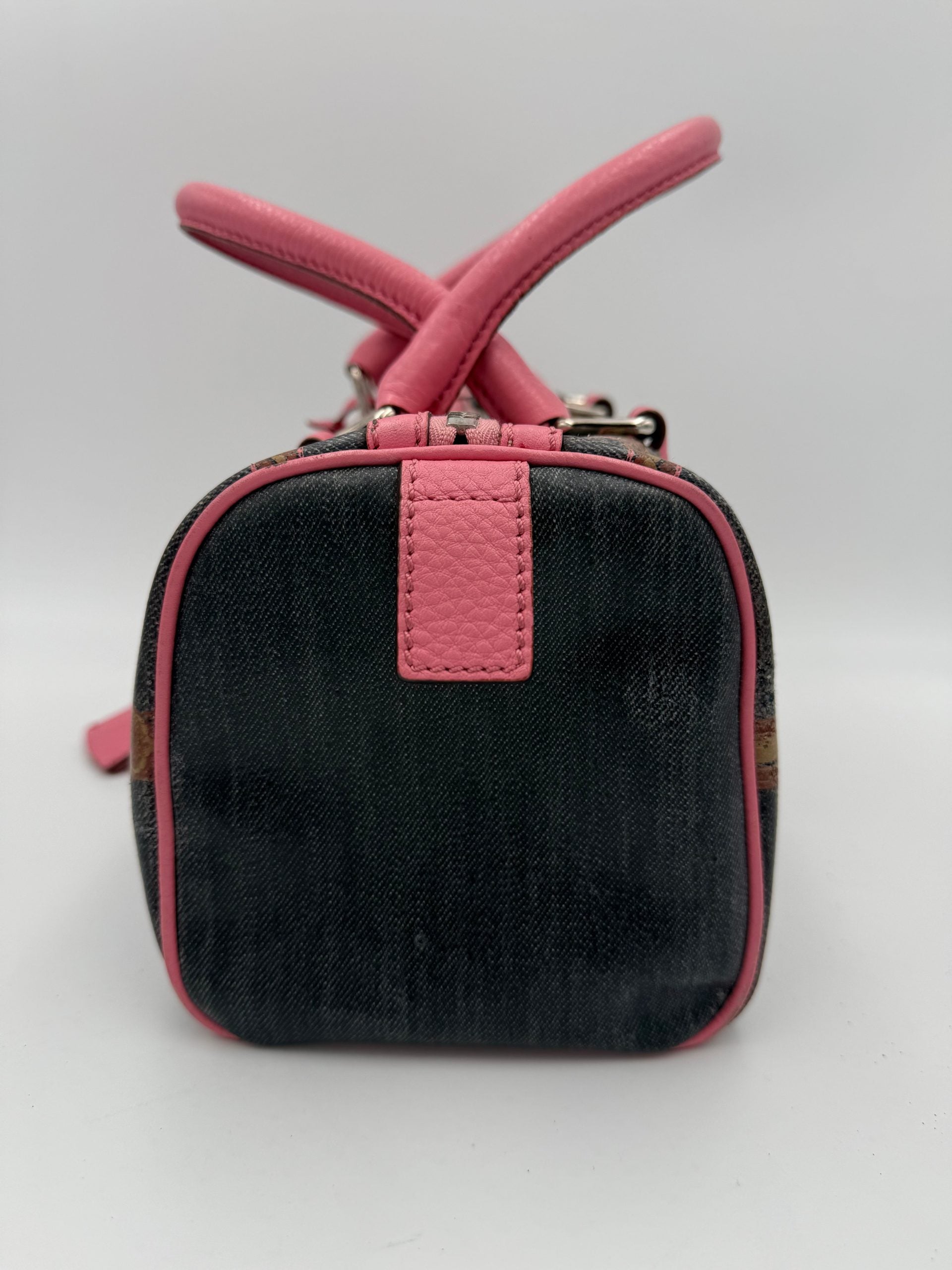 FENDI Bauletto Canvas Selleria Handbag