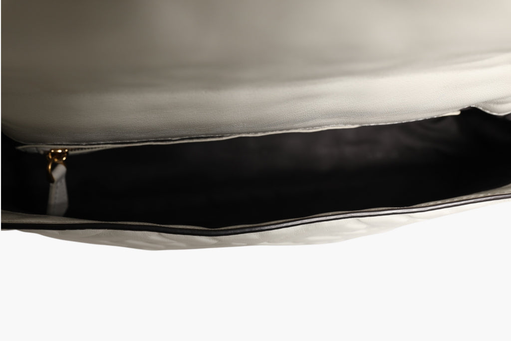 FF Embossed Baguette Nappa Leather Bag