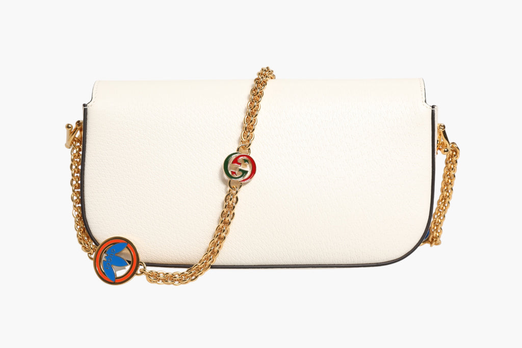 Gucci x Adidas Horsebit 1955  White Black Calfskin Leather Shoulder Bag