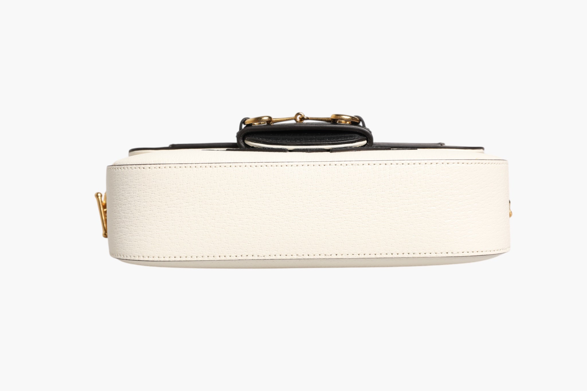 Gucci x Adidas Horsebit 1955  White Black Calfskin Leather Shoulder Bag