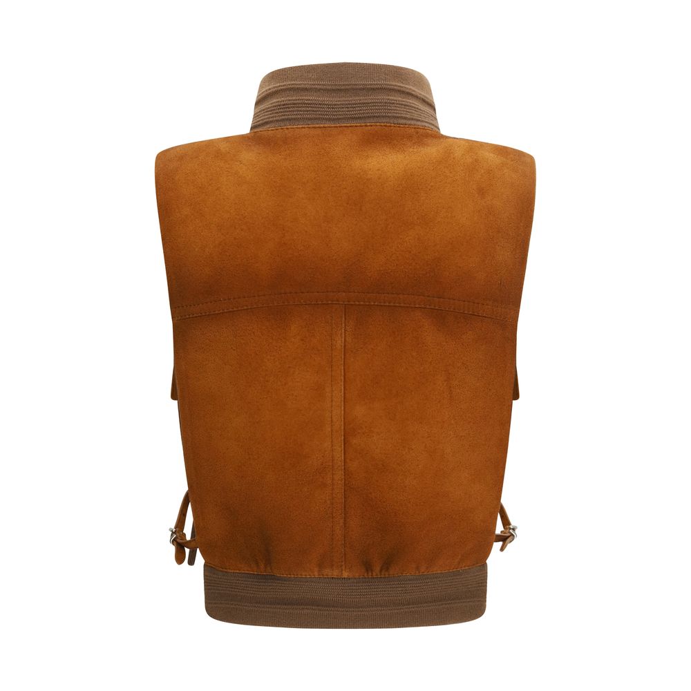 Brown Lamb Leather Clothing
