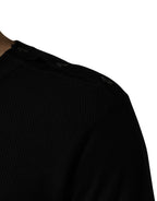 Black Crew Neck Long Sleeve Pullover Sweater