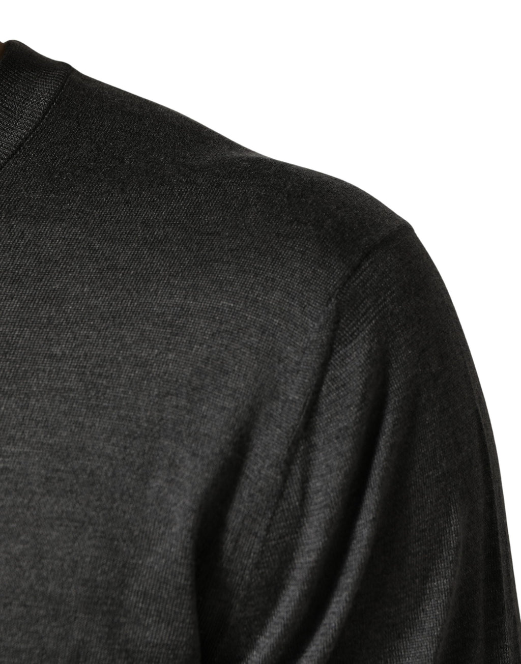 Gray Long Sleeves Crew Neck Pullover Sweater