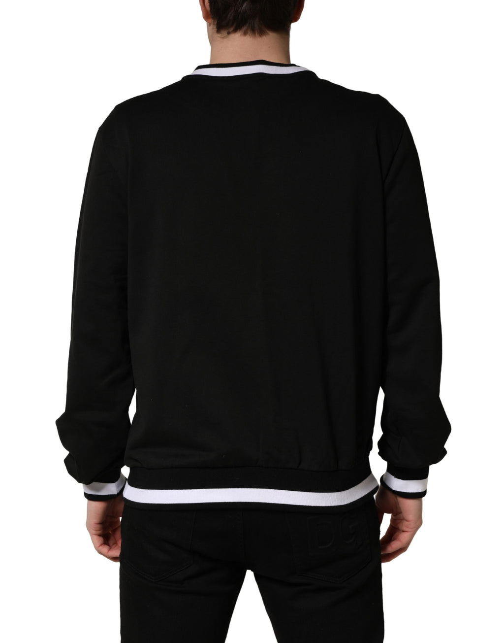Black DGLogo Print Cotton Sweatshirt Sweater