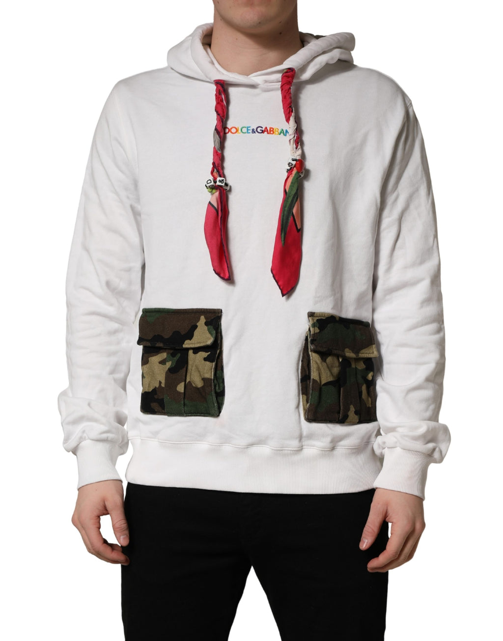 White Camouflage Hooded Sweatshirt Sweater