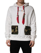White Camouflage Hooded Sweatshirt Sweater
