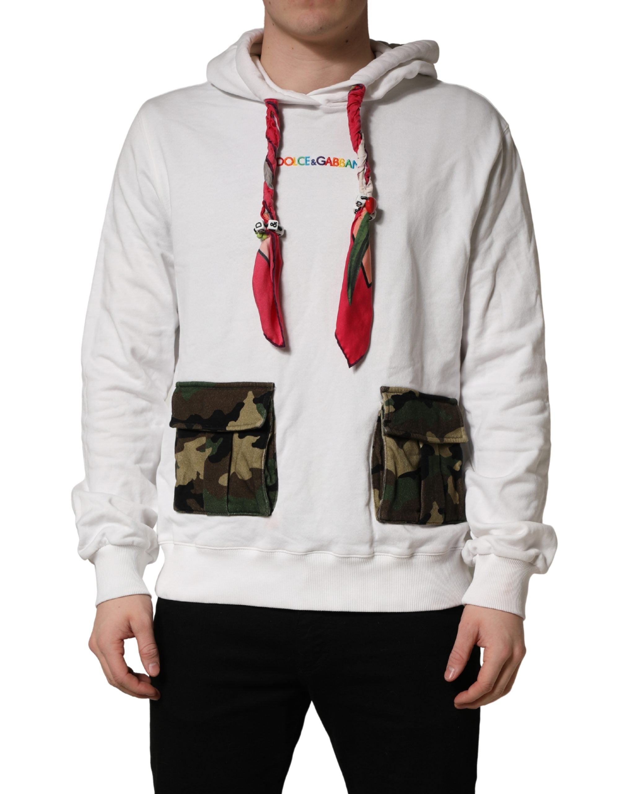 White Camouflage Hooded Sweatshirt Sweater