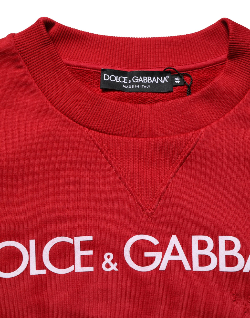 Red Cotton DG Logo Jersey Sweatshirt Sweater