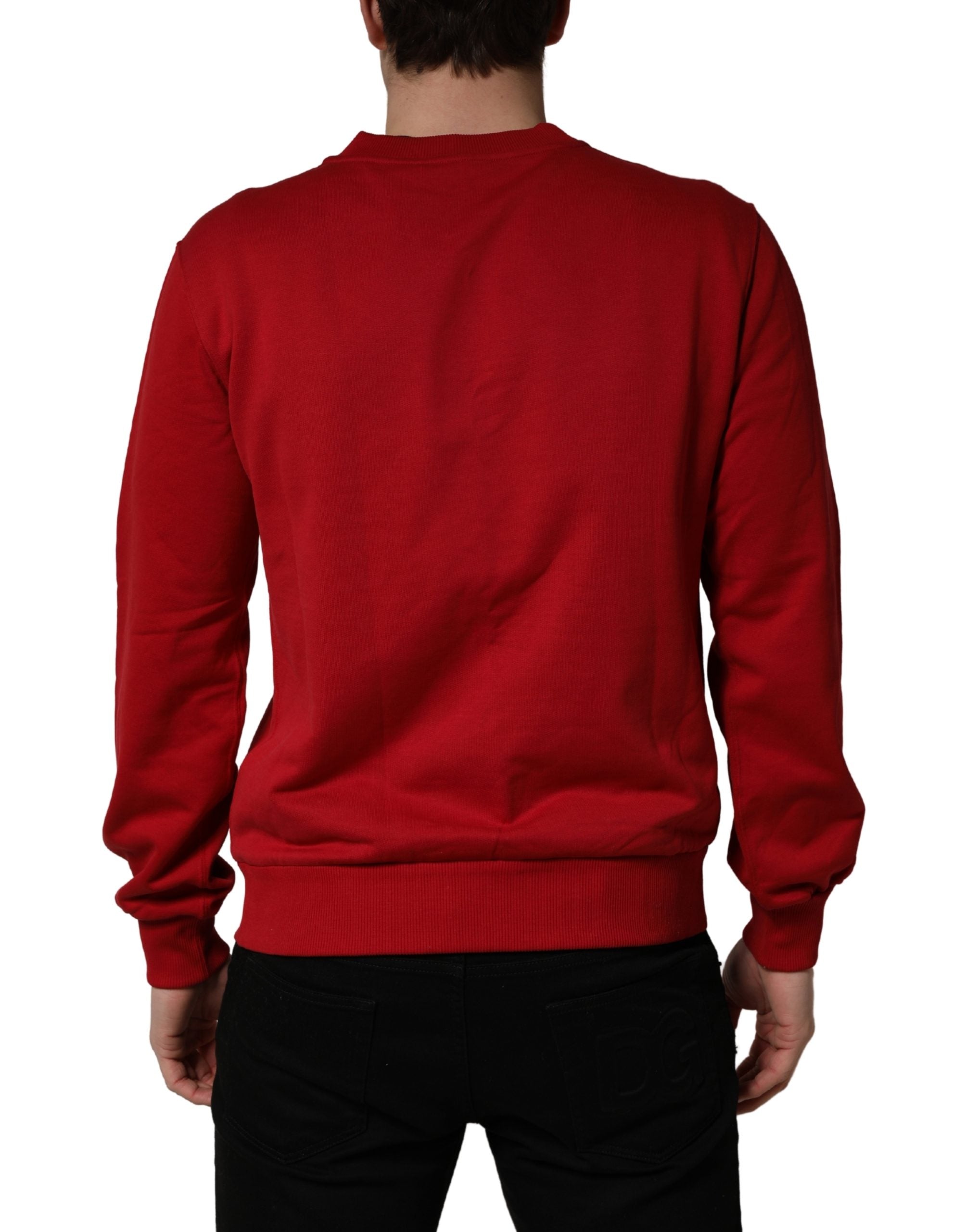Red Cotton DG Logo Jersey Sweatshirt Sweater