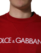 Red Cotton DG Logo Jersey Sweatshirt Sweater