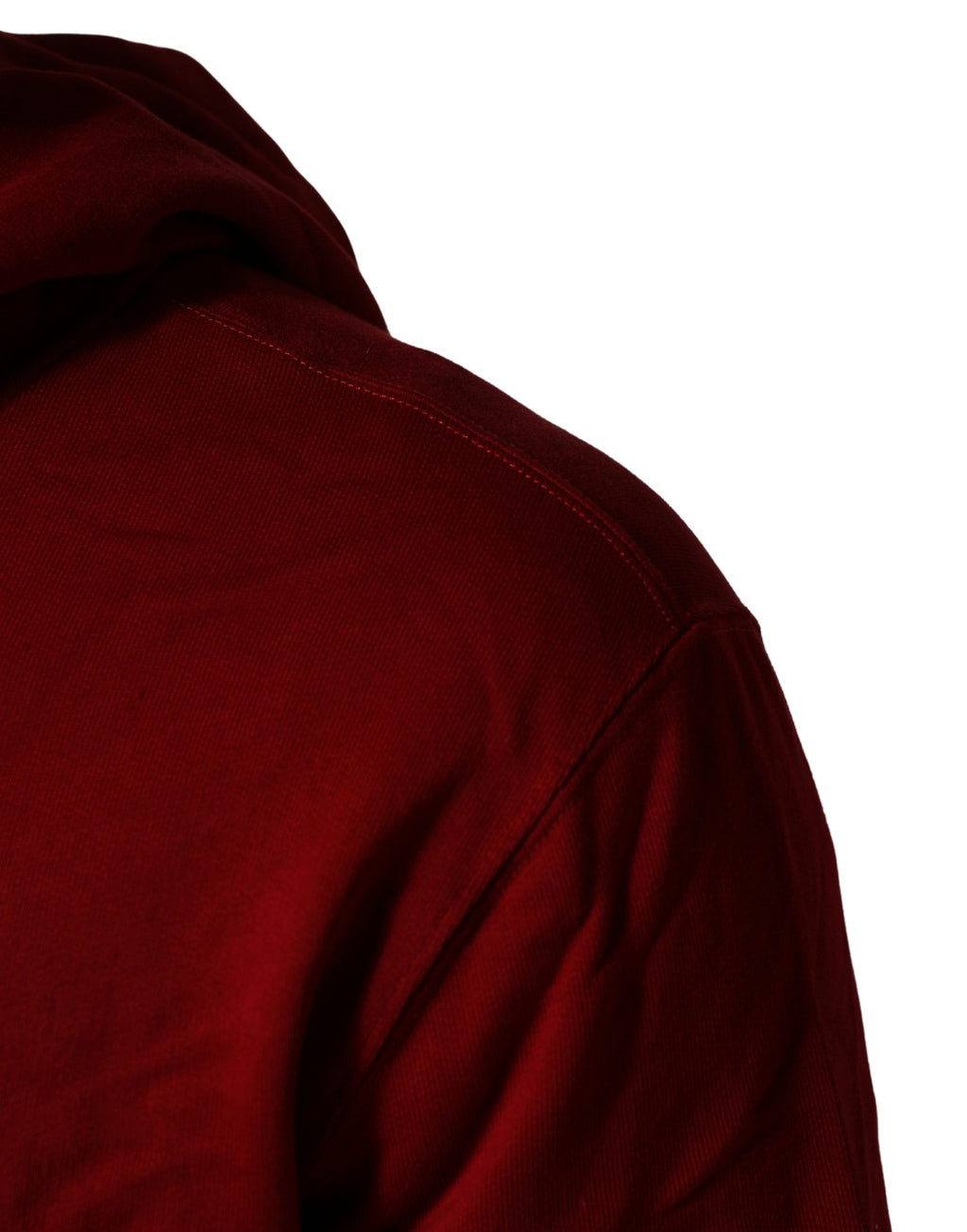 Red Cotton Full Zip Fleece Men Hoodie Sweater