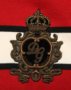 Red Wool DG Crest Crew Neck Pullover Sweater