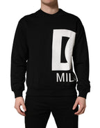 Black Logo Milano Cotton Sweatshirt Sweater