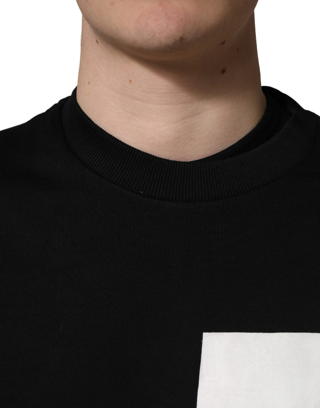 Black Logo Milano Cotton Sweatshirt Sweater