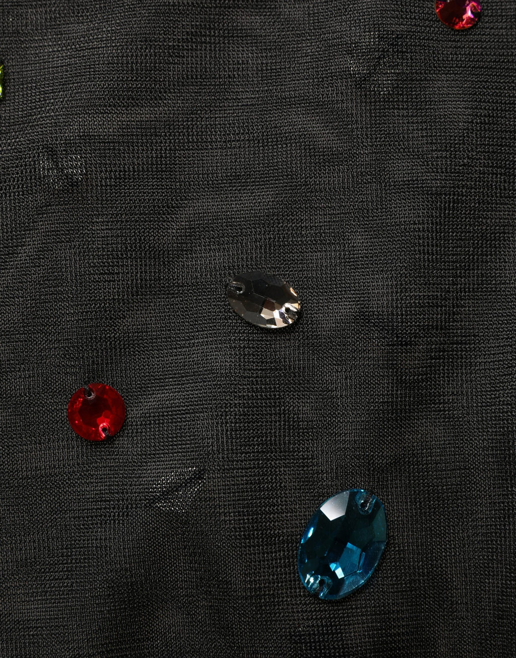 Black Crystal Embellished TurtleNeck Sweater