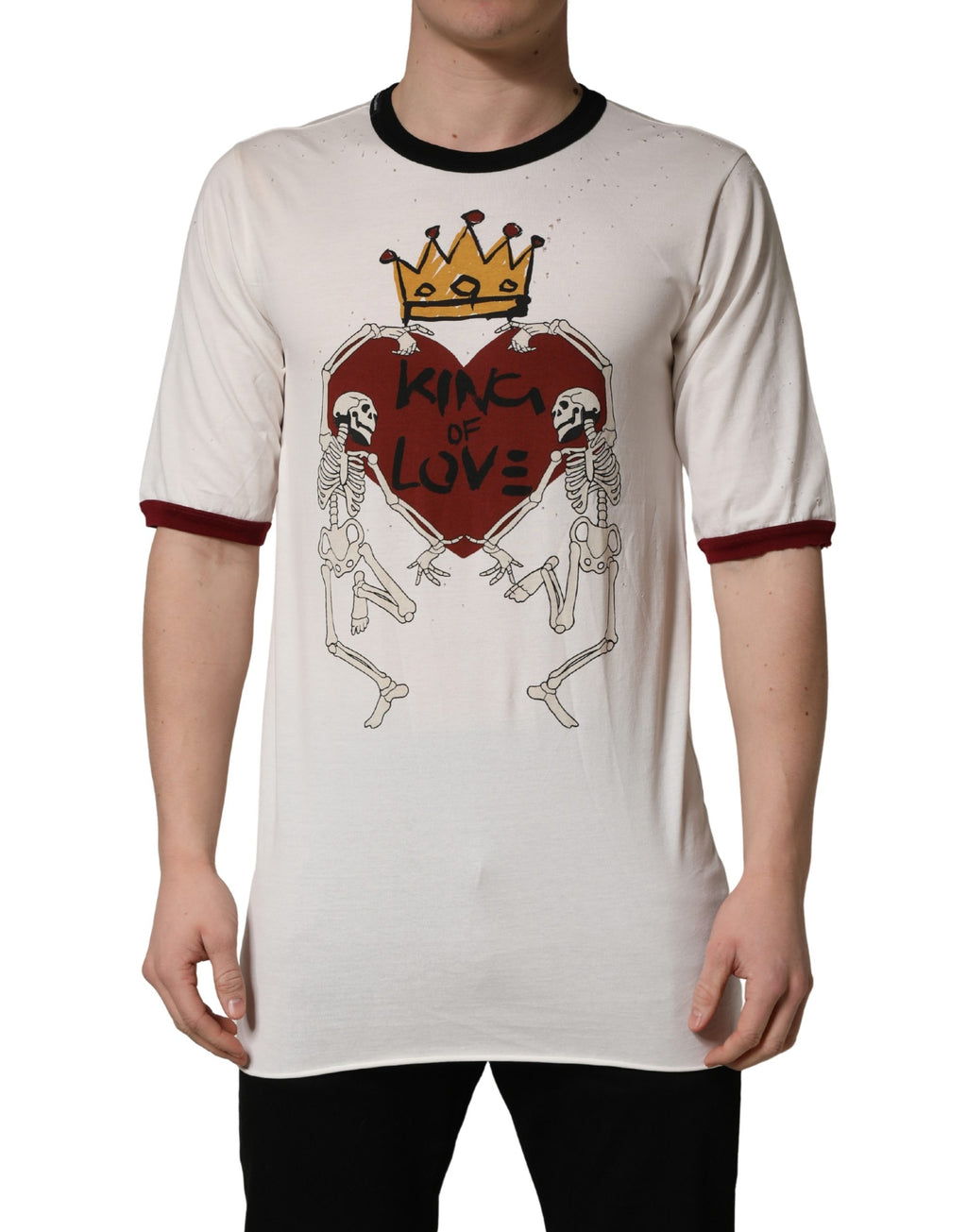 White King Of Love Print Cotton Men Jersey T-shirt