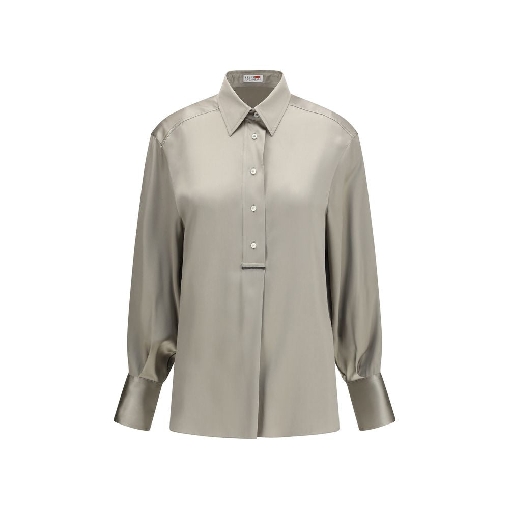 Bicolor Silk Shirt