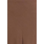 Brown Viscose Long Skirt