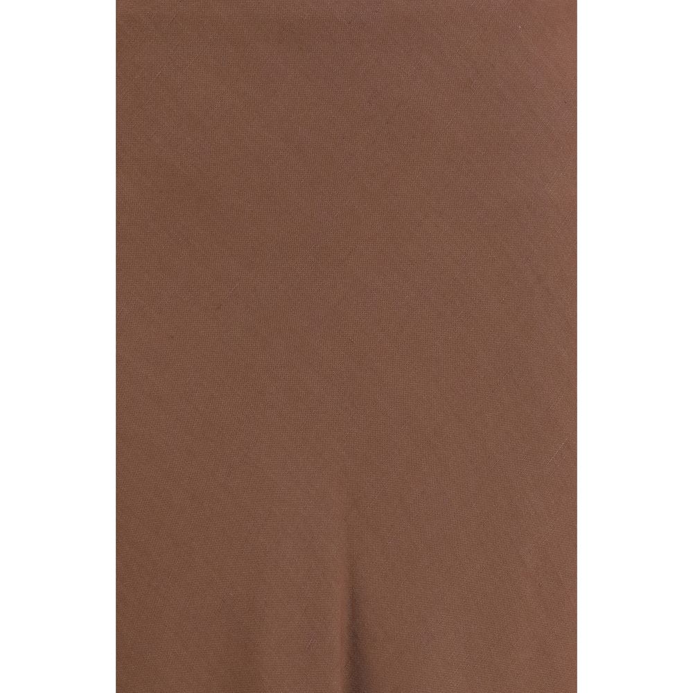 Brown Viscose Long Skirt