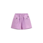 Purple Cotton Bermuda Shorts