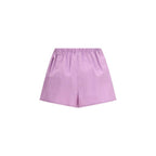Purple Cotton Bermuda Shorts