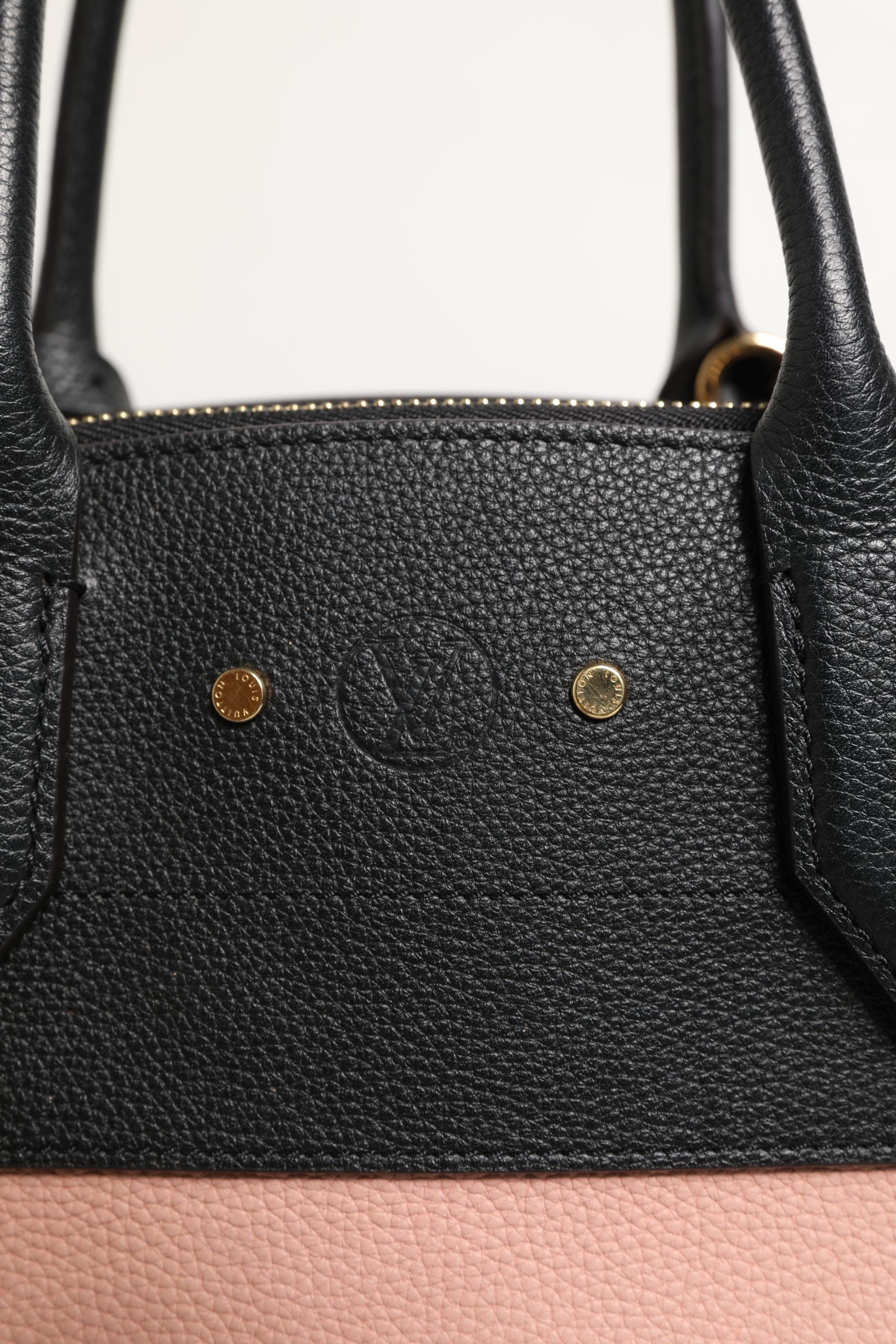 Pink and Black Leather City Steamer Leather Handbag